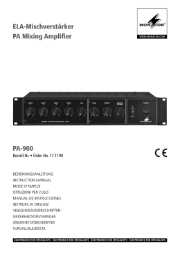 ELA-Mischverstärker PA Mixing Amplifier PA-900