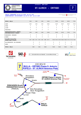 Fahrplan Skibus St. Ulrich - Linie 7 "Bulla"