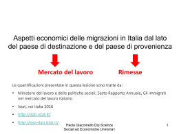 Aspetti economici delle migrazioni in Italia File