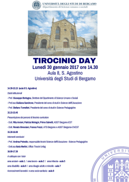 Tirocinio Day - Università degli Studi di Bergamo