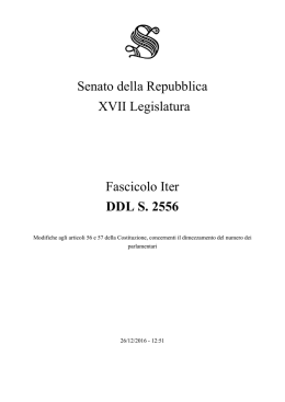 Senato della Repubblica XVII Legislatura Fascicolo Iter DDL S. 2556