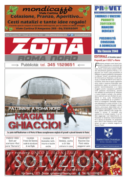 ghiaccio! - Zona - Il giornale gratuito di Roma Nord