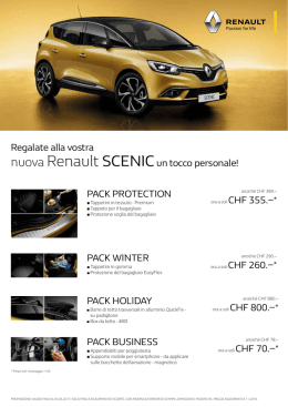 Regalate alla vostra nuova Renault SCENICun tocco personale