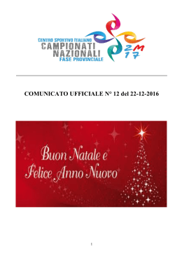 Comunicato n. 12/2016-2017