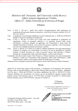 Decreto prot. n. 897 del 20/12/2016