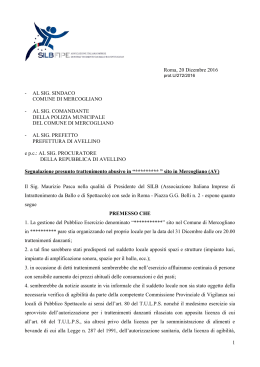 20-12-2016 Segnalazione presunta attvit&agrave; abusiva nel