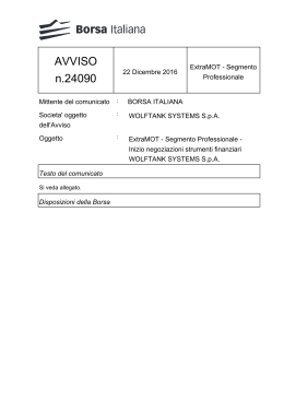 AVVISO n.24090 - Borsa Italiana