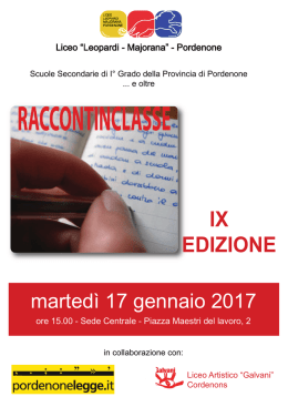 Leggi locandina&hellip; - Liceo Leopardi