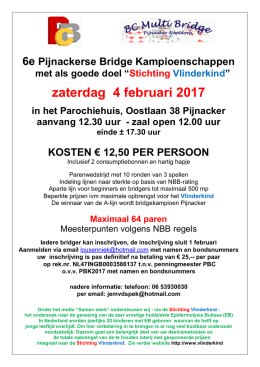 De poster - Pijnackerse Bridge Club