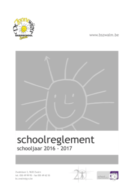 Schoolreglement - De Zonnewijzer