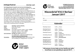 Januari 2017 - KVLV Berlaar