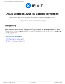 Asus EeeBook X205TA Batterij vervangen