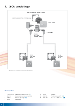 1. 2 CAI aansluitingen