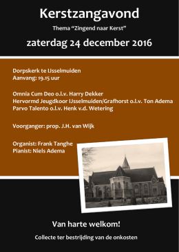 Kerstzangavond - Hervormde gemeente IJsselmuiden/Grafhorst
