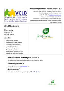 Contactgegevens - VCLB Meetjesland