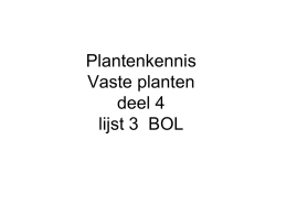 Plantenkennis Vaste planten lijst 3 BOL