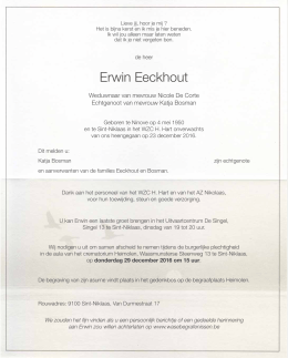 Erwin Eeckhout - Wase Begrafenissen