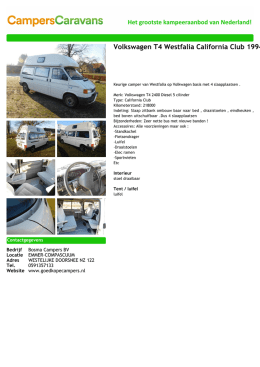 Volkswagen T4 Westfalia California Club 1994 € 10.900,-