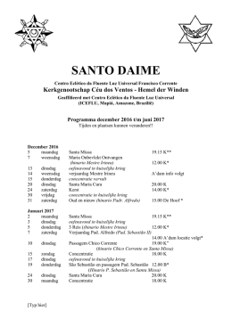 Programma december 2016 - mei 2017