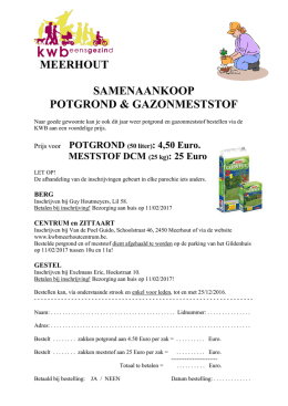 Info potgrond - KWB Meerhout-Berg