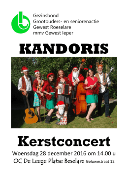 gewestelijk kerstfeest : concert Folkgroep