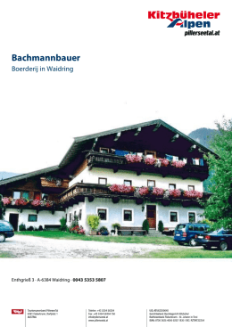 Bachmannbauer in Waidring