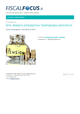 rita. rendita integrativa temporanea anticipata
