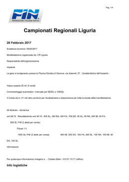 Campionati Regionali Liguria