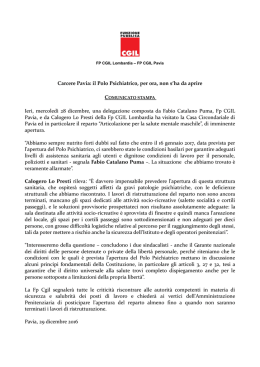 Comunicato stampa congiunto
