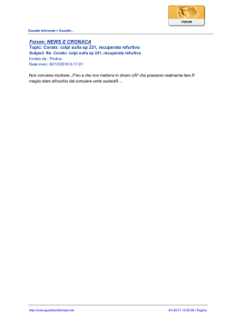 Forum: NEWS E CRONACA - Guardie Informate = Guardie Giurate