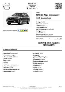 VOLVO XC90 D5 AWD Geartronic 7 posti Momentum