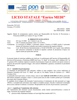 RSPP - Liceo Statale "Enrico Medi"