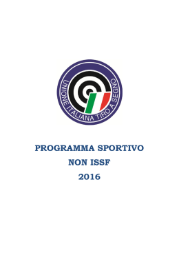 programma sportivo non issf 2016