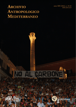Editorial/Editoriale - Archivio antropologico mediterraneo