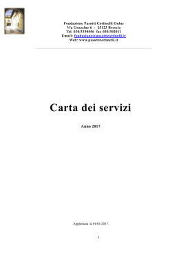Carta dei servizi - Pasotti Cottinelli
