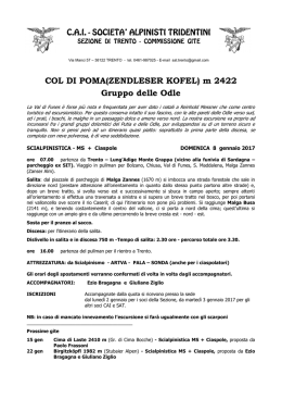 COL DI POMA(ZENDLESER KOFEL) m 2422 Gruppo