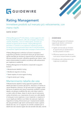 Guidewire Rating Management Datasheet