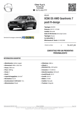VOLVO XC90 D5 AWD Geartronic 7 posti R-design