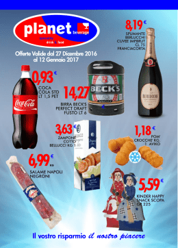 Offerte del Mese - Planet Beverage