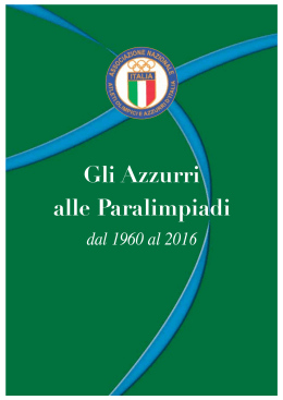 Azzurril alle Paralimpiadi-1960-2016