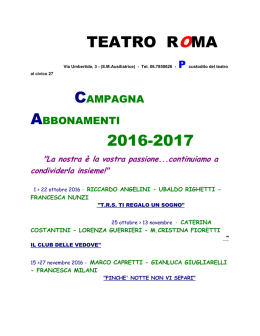 teatro roma 2016-2017 - archivio dell`area Istruzione