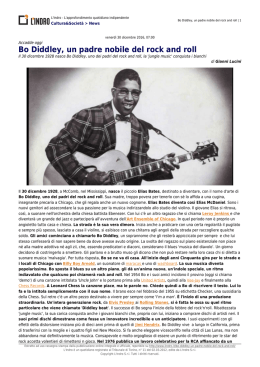 Bo Diddley, un padre nobile del rock and roll