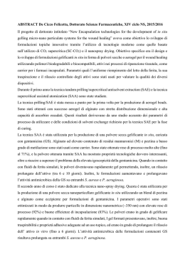 abstract in italiano F. De Cicco