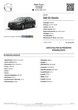 VOLVO S60 D2 Kinetic - Stock ID: 10-N015662