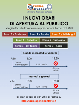 Diapositiva 1 - Direzione regionale Lazio