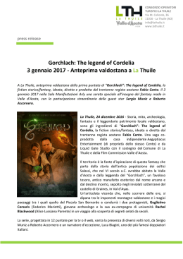 Gorchlach: The legend of Cordelia 3 gennaio 2017