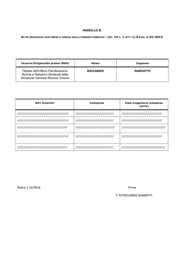 Roma 1,12/2016 Firma F.TO RICCARDO MARIOTTI