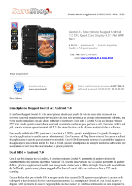 Geotel A1 Smartphone Rugged Android 7.0 CPU