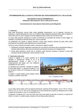 Relazione di analisi sperimentale-Ponte Margherita