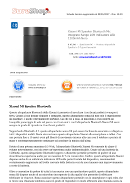 Xiaomi Mi Speaker Bluetooth Mic Integrato Range